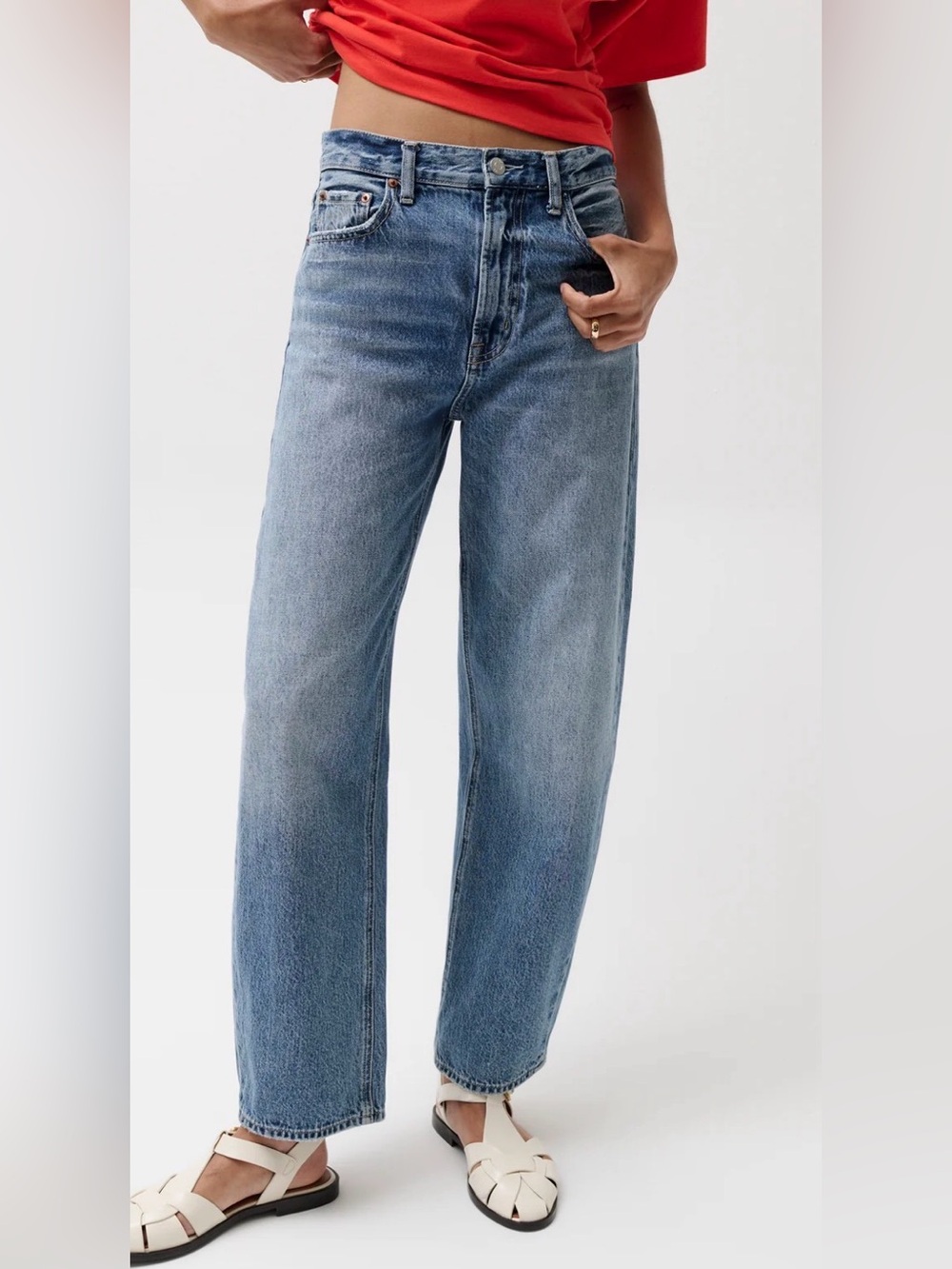 Pistola Wes Barrel Jeans Medium Blue Size 31